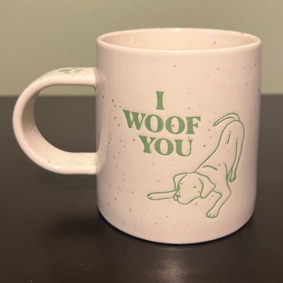 Room Essentials “I WOOF YOU” Dog Puppy Lover Stoneware Mug 🐾 Dog Mom ~ Dog Dad - Picture 2 of 10